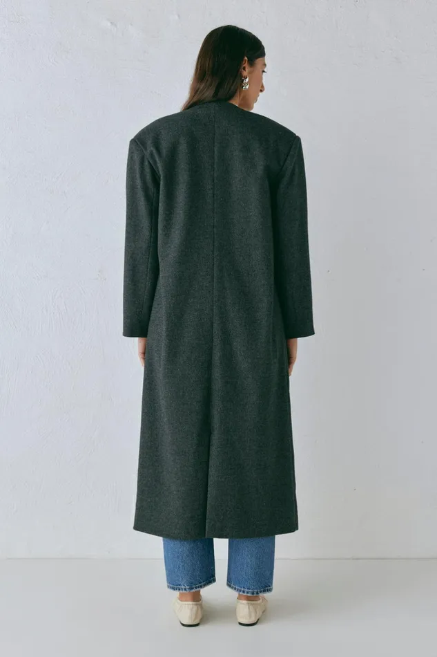 VRG GRL Vale Trench Coat Charcoal Women JacketsCoats VRG GRL Vale Trench Coat Charcoal Women JacketsCoats
