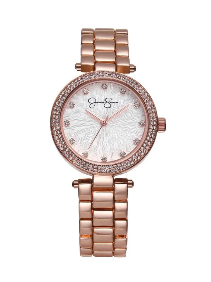 Watches Accessories Jessica Simpson Crystal Textured Dial Bracelet Watch In Rose Gold Tone Watches Accessories Jessica Simpson Crystal Textured Dial Bracelet Watch In Rose Gold Tone