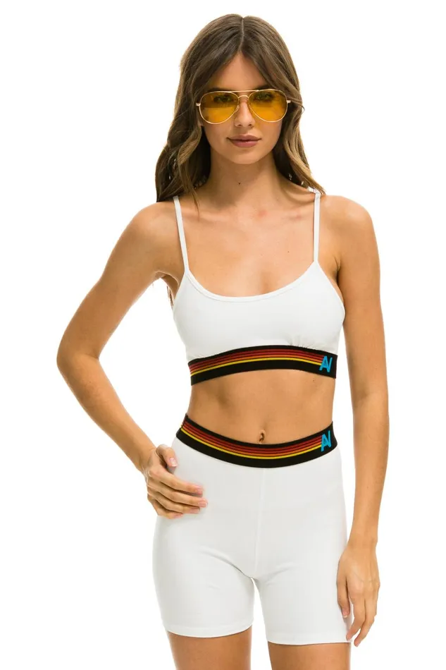 Women Activewear Aviator Nation LOGO ADJUSTABLE BRALETTE 8211 WHITE Women Activewear Aviator Nation LOGO ADJUSTABLE BRALETTE 8211 WHITE