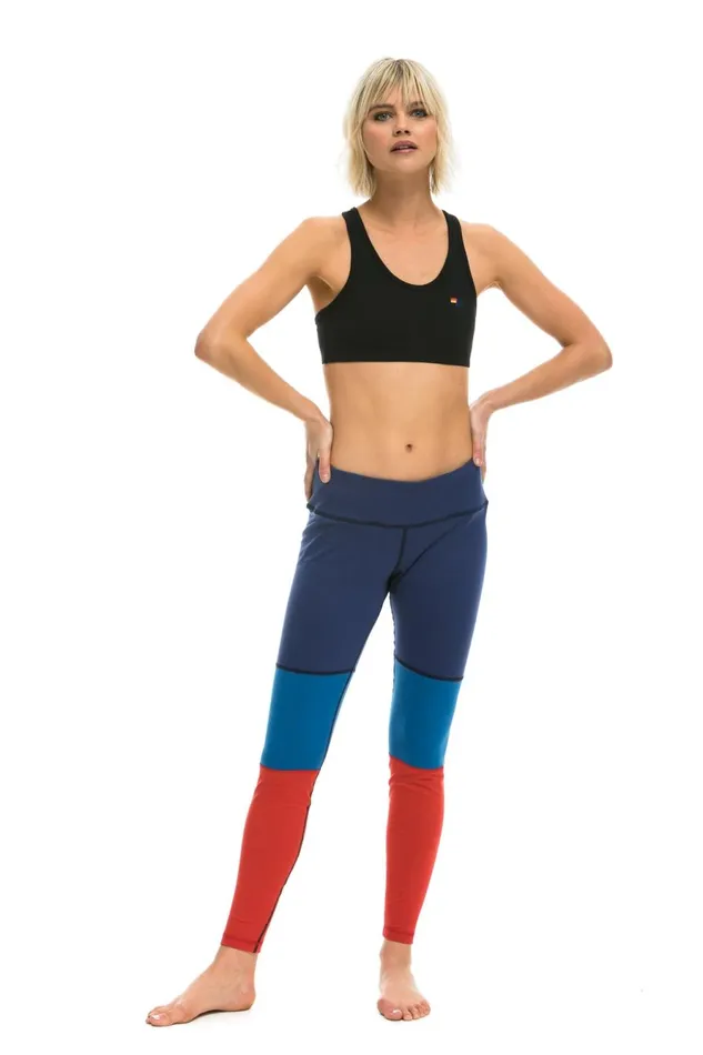Women Activewear Aviator Nation SPRINTER FULL LENGTH LEGGINGS 8211 POSEIDON CARIBBEAN RED Women Activewear Aviator Nation SPRINTER FULL LENGTH LEGGINGS 8211 POSEIDON CARIBBEAN RED