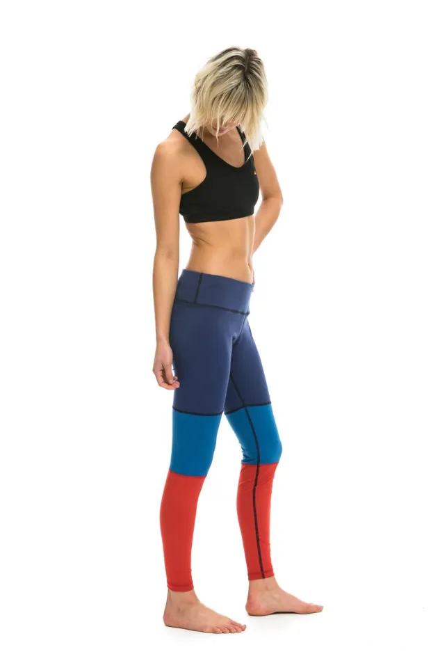 Women Activewear Aviator Nation SPRINTER FULL LENGTH LEGGINGS 8211 POSEIDON CARIBBEAN RED Women Activewear Aviator Nation SPRINTER FULL LENGTH LEGGINGS 8211 POSEIDON CARIBBEAN RED