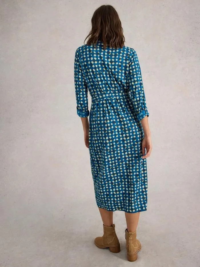 Women Annie Shirt Midi Dress Blue Print White Stuff Dresses Women Annie Shirt Midi Dress Blue Print White Stuff Dresses