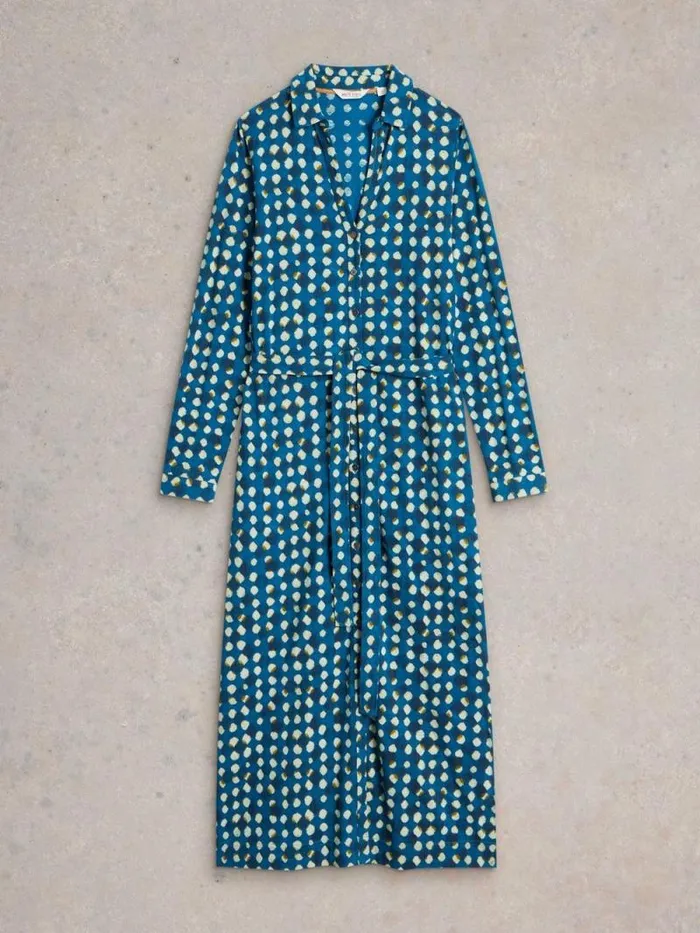 Women Annie Shirt Midi Dress Blue Print White Stuff Dresses Women Annie Shirt Midi Dress Blue Print White Stuff Dresses