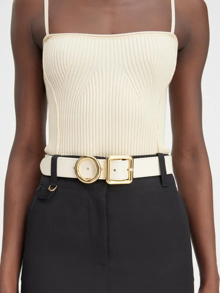 Women Belts JACQUEMUS La Ceinture Regalo Light Ivory Women Belts JACQUEMUS La Ceinture Regalo Light Ivory