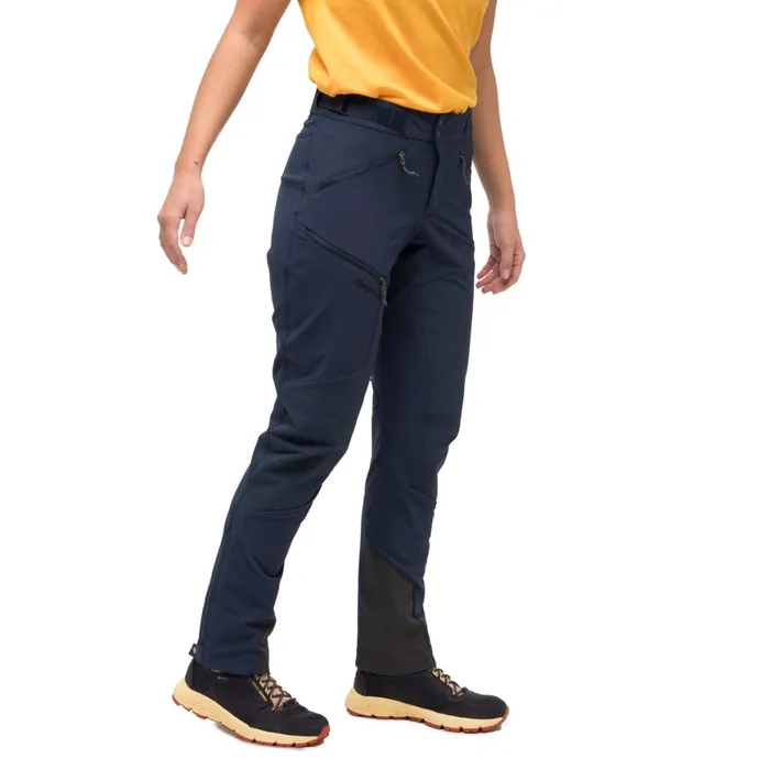 Women Bergans Of Norway Hiking Pants Tind Softshell Pants Navy Blue