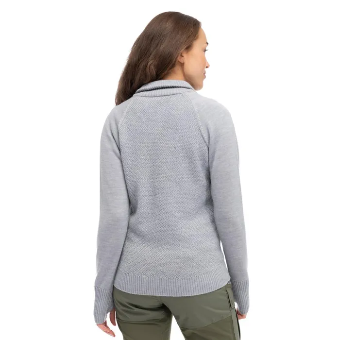 Women Bergans Of Norway Jumpers And Long Sleeves Ulriken Light Merino Jumper Magnesium Grey