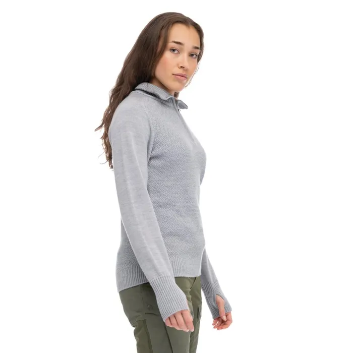 Women Bergans Of Norway Jumpers And Long Sleeves Ulriken Light Merino Jumper Magnesium Grey