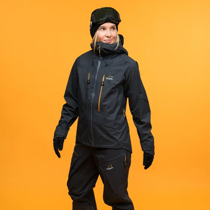 Women Bergans Of Norway Ski Jackets Y Mountainline Breathe 3l Shell Jacket Dark Shadow Grey