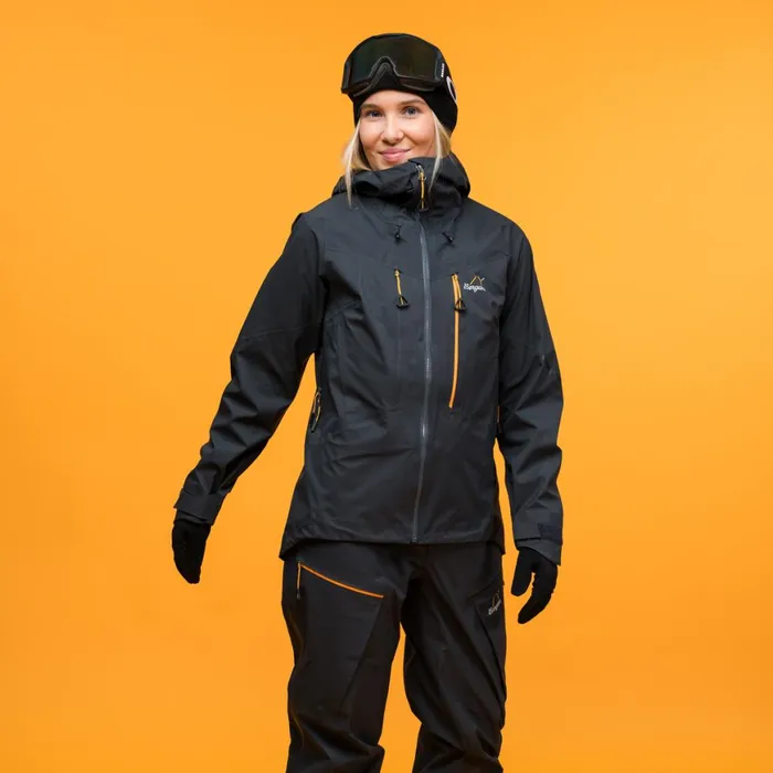 Women Bergans Of Norway Ski Jackets Y Mountainline Breathe 3l Shell Jacket Dark Shadow Grey