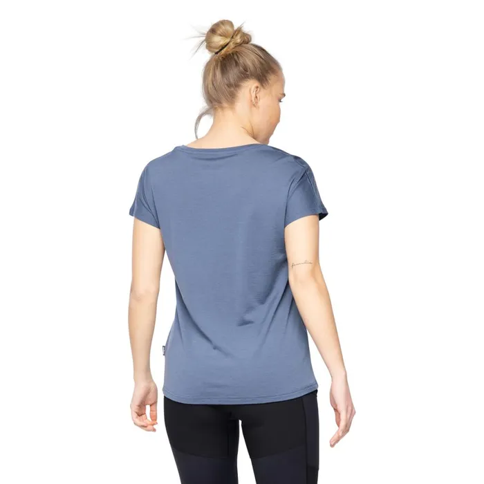 Women Bergans Of Norway TShirts Whenever Merino Tee Granite Blue