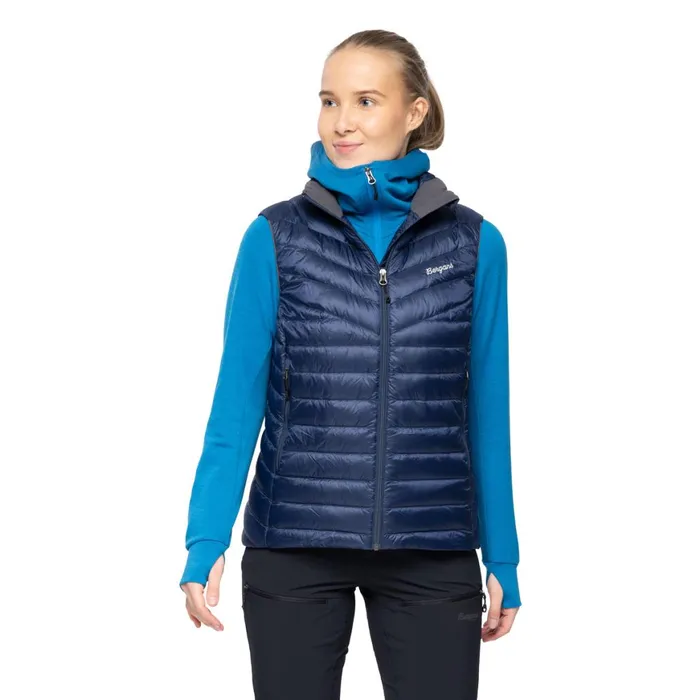 Women Bergans Of Norway Vests Rabot Light Down Vest Navy Blue