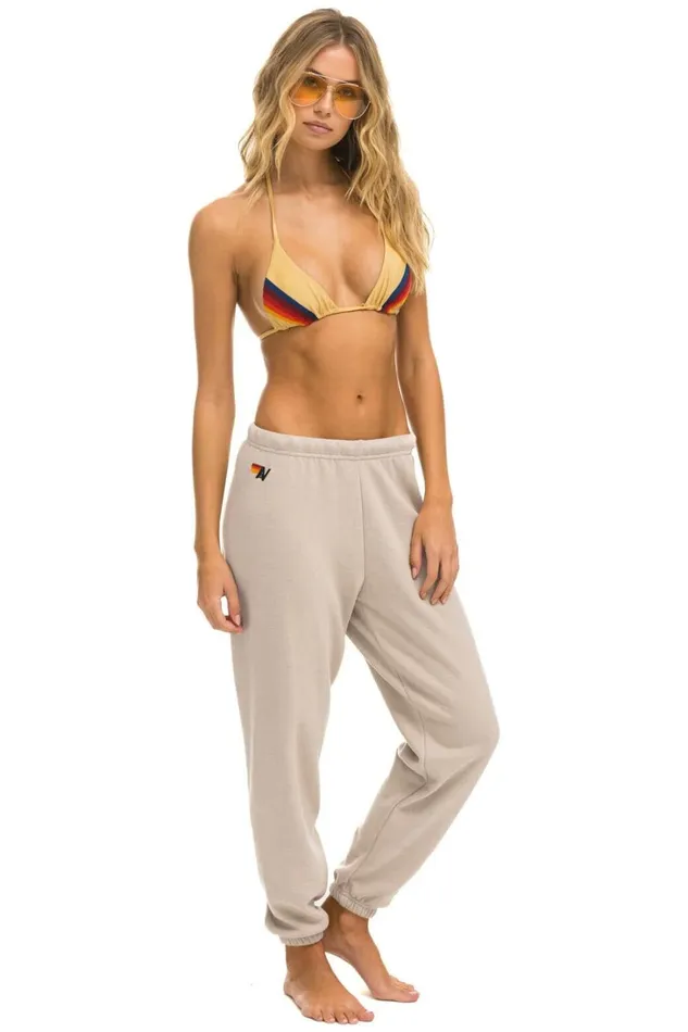 Women Bottoms Aviator Nation BOLT SWEATPANTS 8211 SAND BLUE Women Bottoms Aviator Nation BOLT SWEATPANTS 8211 SAND BLUE