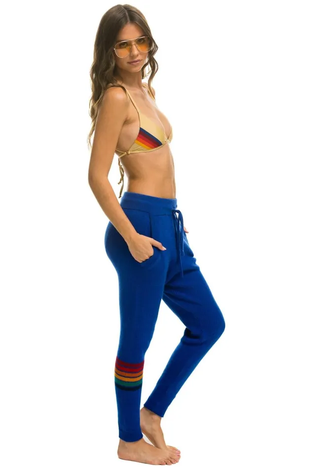 Women Bottoms Aviator Nation RAINBOW 6 STRIPE CASHMERE RELAXED FIT PANT 8211 LAPIS Women Bottoms Aviator Nation RAINBOW 6 STRIPE CASHMERE RELAXED FIT PANT 8211 LAPIS