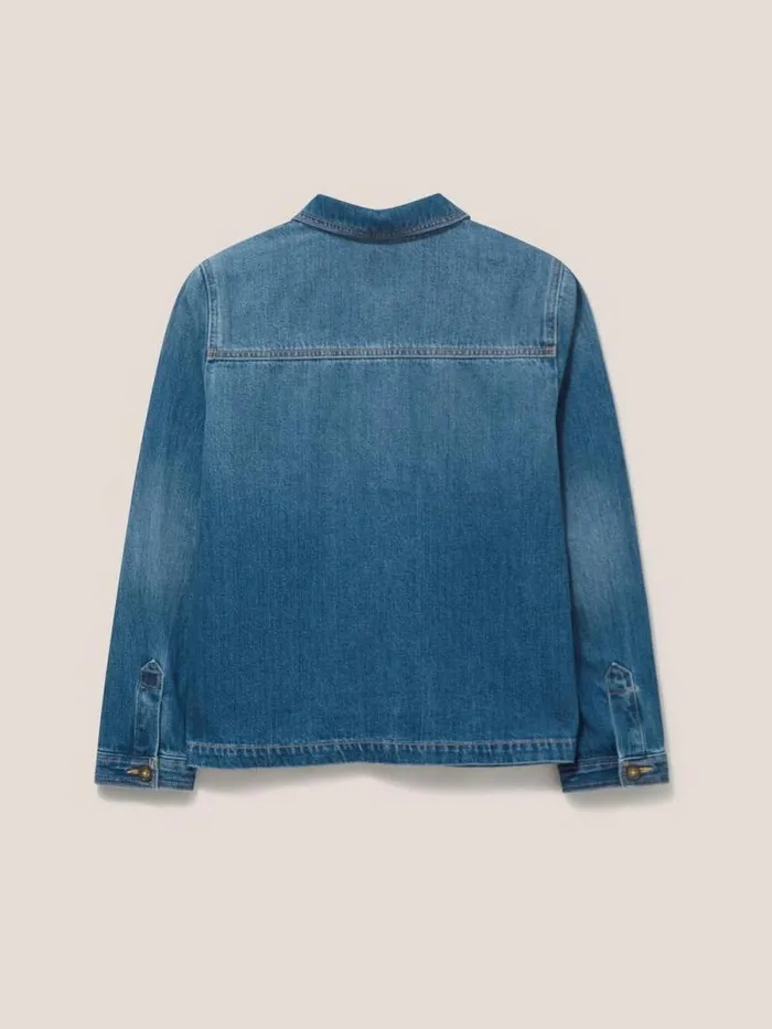 Women Carrie Denim Cotton Jacket Mid Denim White Stuff Coats and Jackets Women Carrie Denim Cotton Jacket Mid Denim White Stuff Coats and Jackets