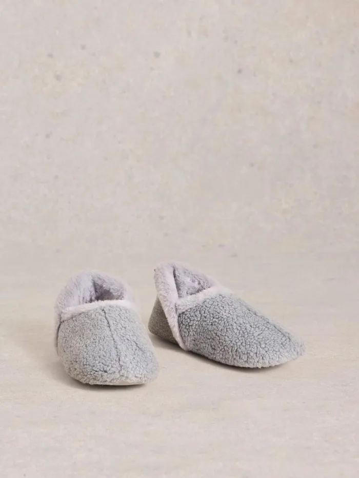 Women Closed Back Reya Slipper Mid Grey White Stuff Slippers Women Closed Back Reya Slipper Mid Grey White Stuff Slippers