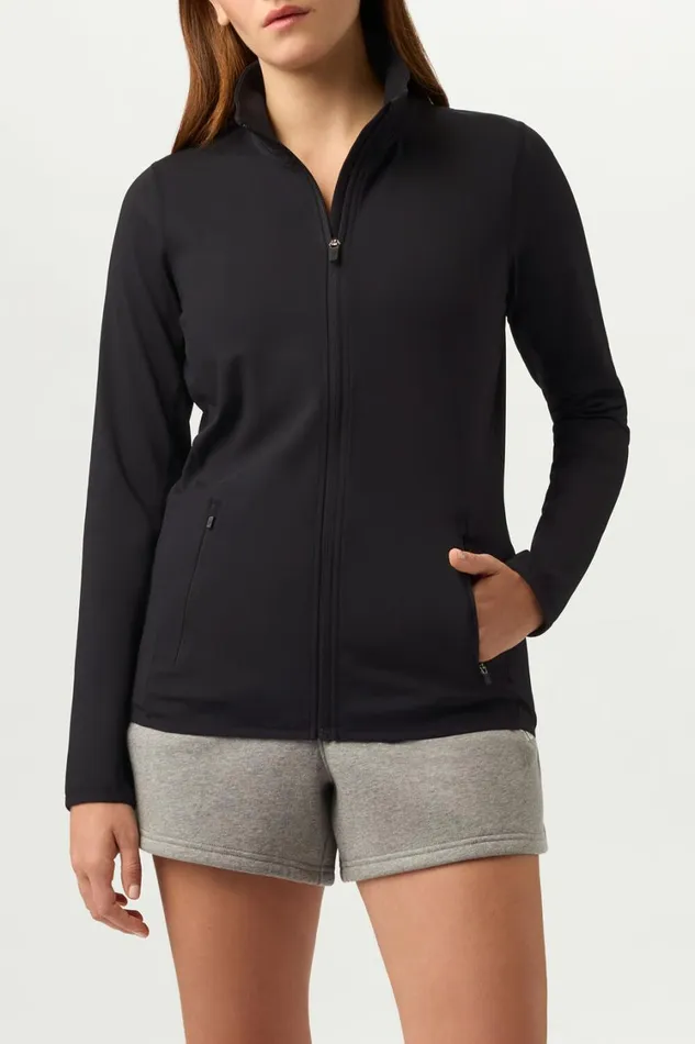 Women Coats and Jackets Fila Fila Flattering Fit Jacket 001 Black Women Coats and Jackets Fila Fila Flattering Fit Jacket 001 Black