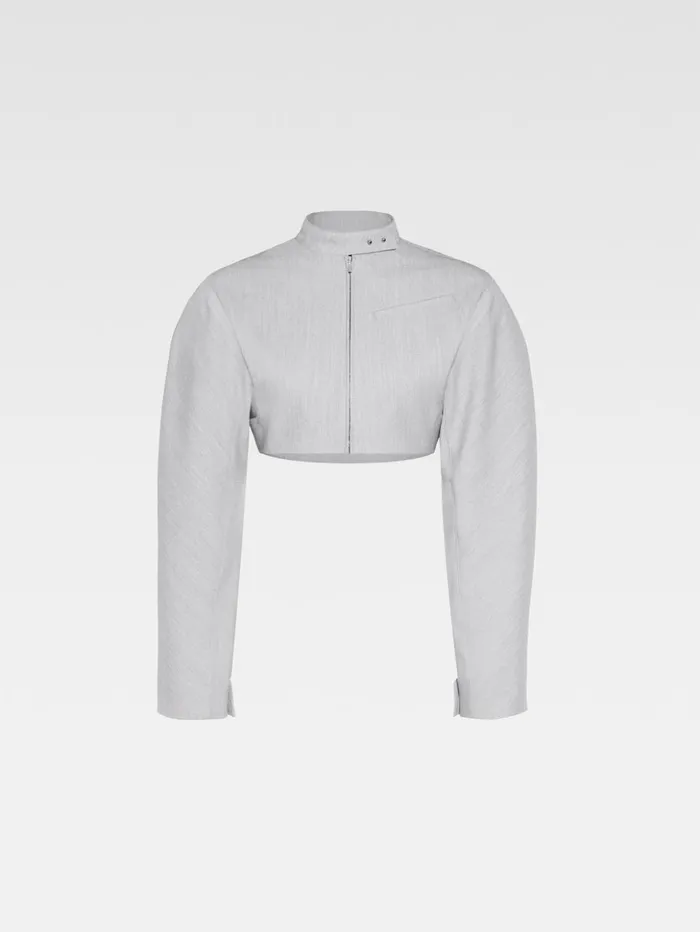 Women Coats and Jackets JACQUEMUS The Cabri Jacket Light Grey Women Coats and Jackets JACQUEMUS The Cabri Jacket Light Grey