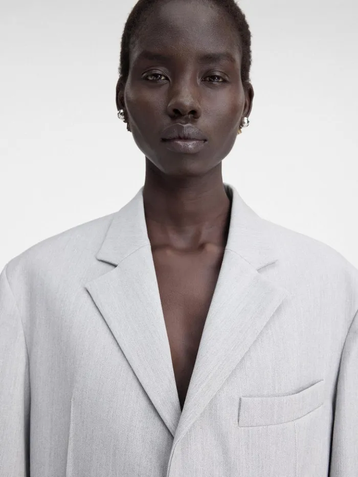 Women Coats and Jackets JACQUEMUS The Man039s Jacket Light Grey Women Coats and Jackets JACQUEMUS The Man039s Jacket Light Grey