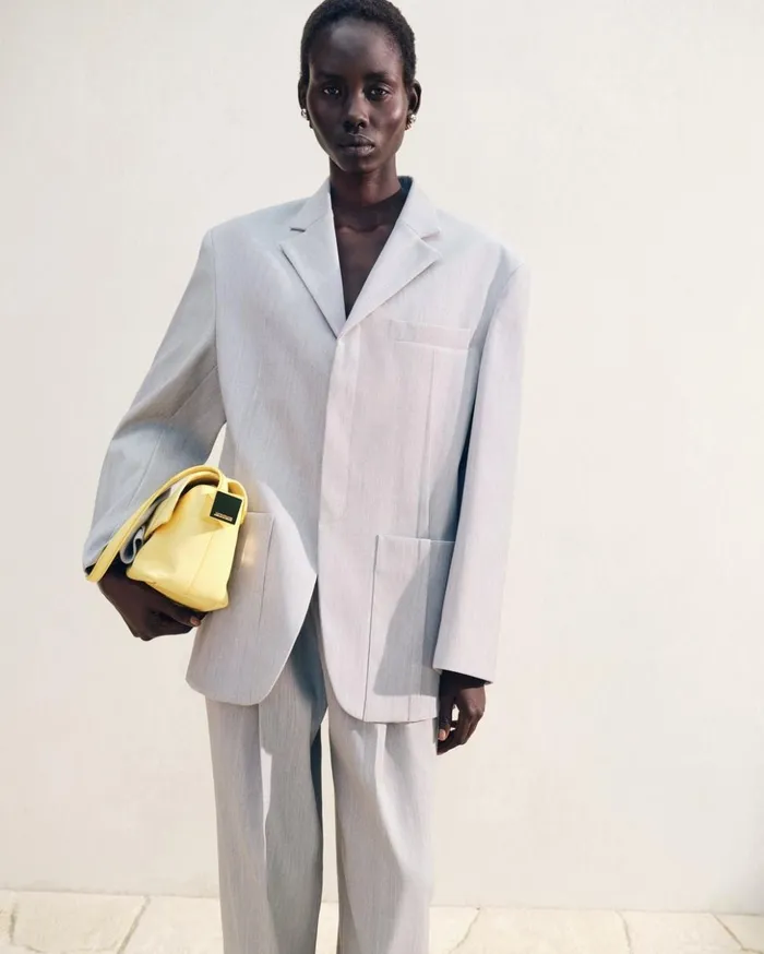 Women Coats and Jackets JACQUEMUS The Man039s Jacket Light Grey Women Coats and Jackets JACQUEMUS The Man039s Jacket Light Grey