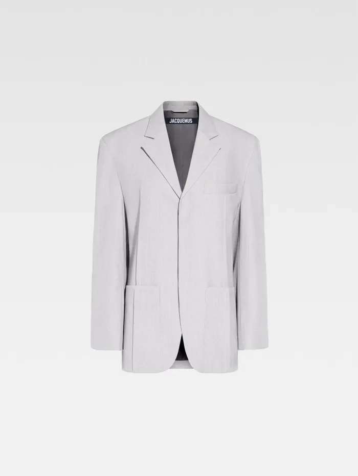 Women Coats and Jackets JACQUEMUS The Man039s Jacket Light Grey Women Coats and Jackets JACQUEMUS The Man039s Jacket Light Grey