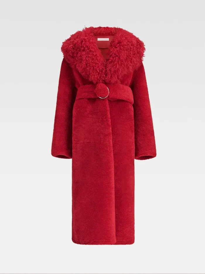 Women Coats and Jackets JACQUEMUS The Pilou Long Coat Dark Red Women Coats and Jackets JACQUEMUS The Pilou Long Coat Dark Red