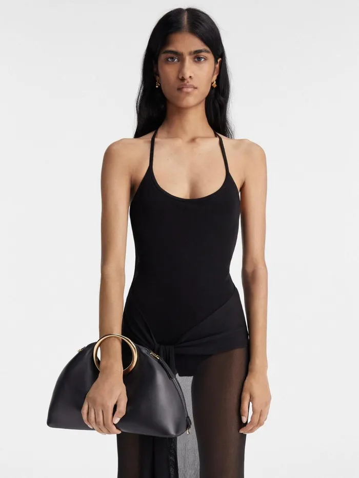 Women Crossbody and Handbags JACQUEMUS The Calino Black Women Crossbody and Handbags JACQUEMUS The Calino Black