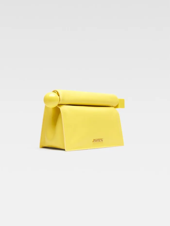 Women Crossbody and Handbags JACQUEMUS The Rond Carr Clutch Yellow Women Crossbody and Handbags JACQUEMUS The Rond Carr Clutch Yellow