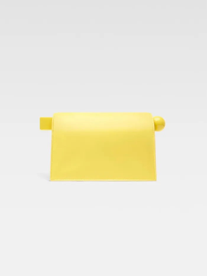 Women Crossbody and Handbags JACQUEMUS The Rond Carr Clutch Yellow Women Crossbody and Handbags JACQUEMUS The Rond Carr Clutch Yellow