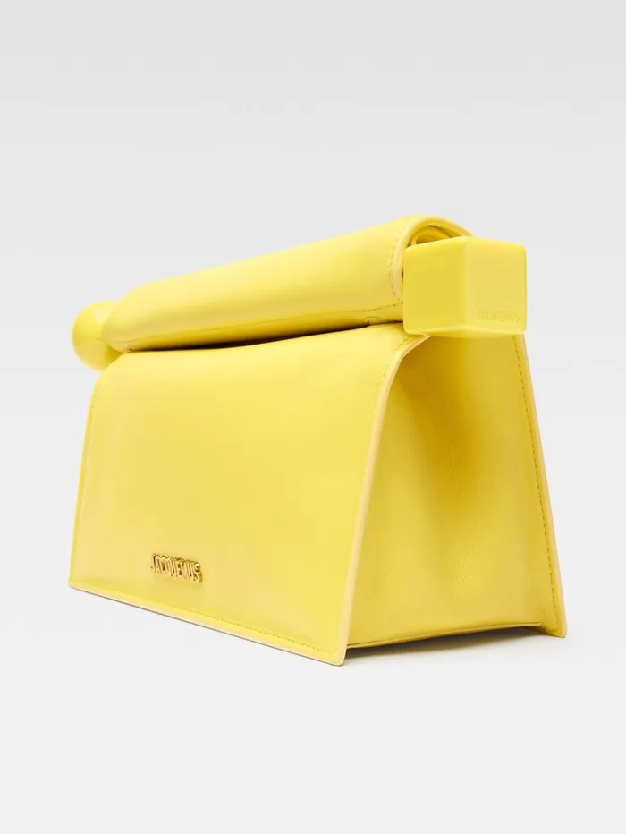 Women Crossbody and Handbags JACQUEMUS The Rond Carr Clutch Yellow Women Crossbody and Handbags JACQUEMUS The Rond Carr Clutch Yellow
