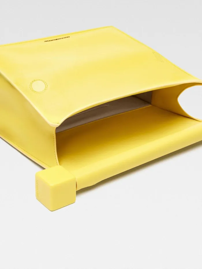 Women Crossbody and Handbags JACQUEMUS The Rond Carr Clutch Yellow Women Crossbody and Handbags JACQUEMUS The Rond Carr Clutch Yellow