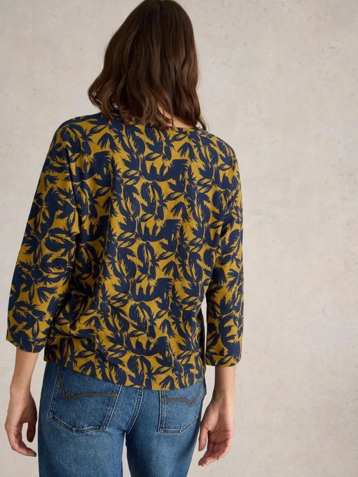 Women DEMI DOLMAN TOP Chartreuse Print White Stuff Shirts and Blouses Women DEMI DOLMAN TOP Chartreuse Print White Stuff Shirts and Blouses