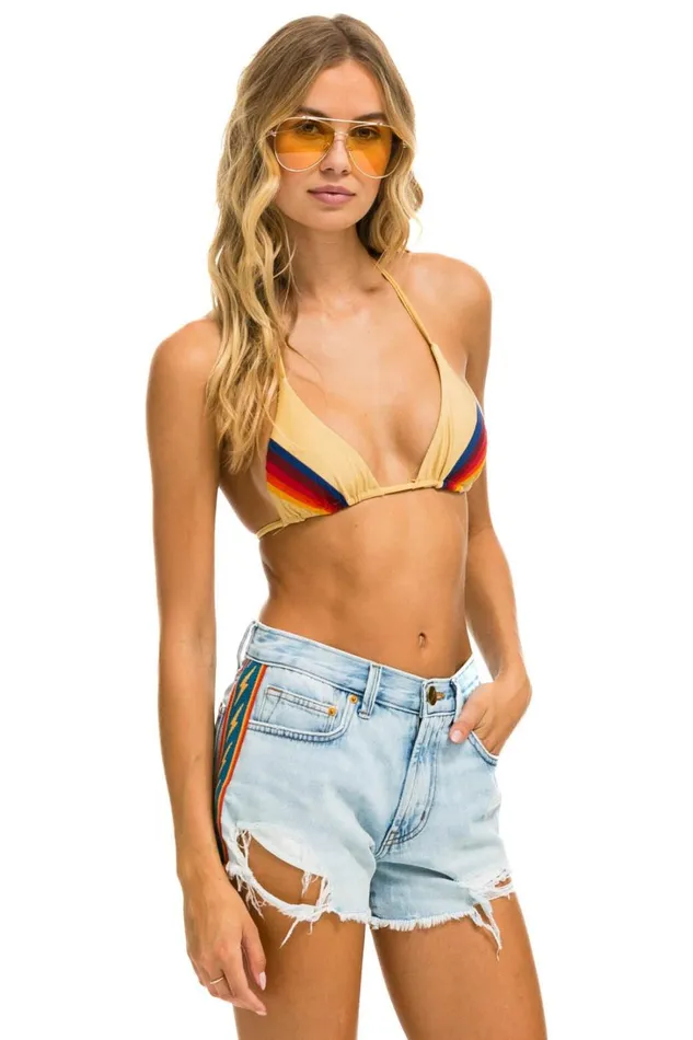 Women Denim Aviator Nation BOLT STRIPE BOYFRIEND CUTOFF JEAN SHORTS 8211 SUPER LIGHT Women Denim Aviator Nation BOLT STRIPE BOYFRIEND CUTOFF JEAN SHORTS 8211 SUPER LIGHT