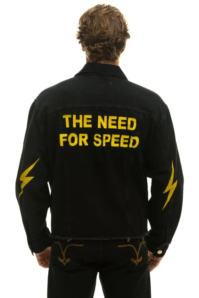 Women Denim Aviator Nation NEED FOR SPEED OVERSIZED CROP DENIM JACKET 8211 VINTAGE BLACK Women Denim Aviator Nation NEED FOR SPEED OVERSIZED CROP DENIM JACKET 8211 VINTAGE BLACK