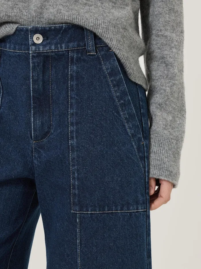 Women Denim Sailor Trouser Indigo Jigsaw Denim