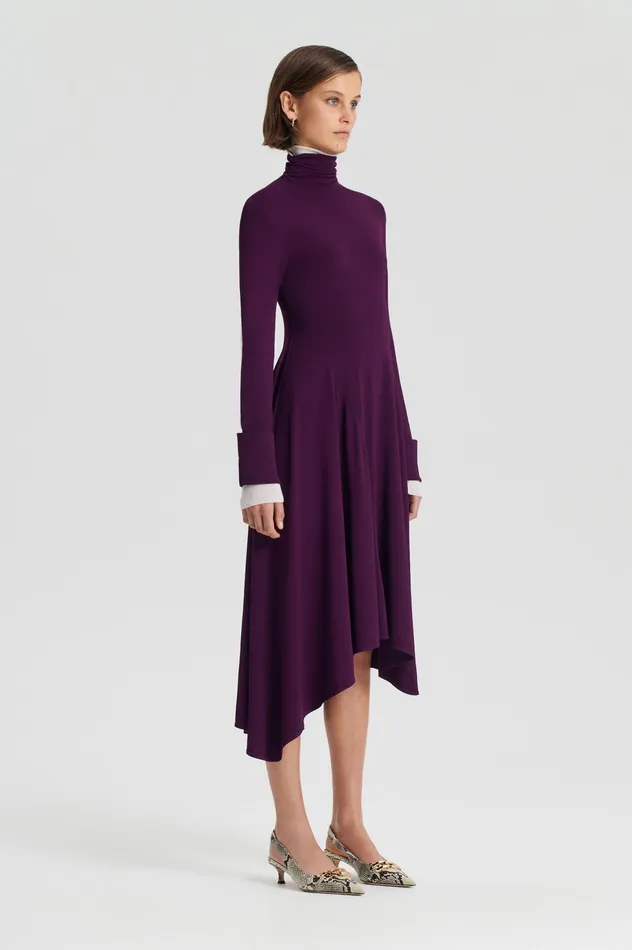 Women DRAPE HEM DRESS MULBERRY Dresses Scanlan Theodore Women DRAPE HEM DRESS MULBERRY Dresses Scanlan Theodore