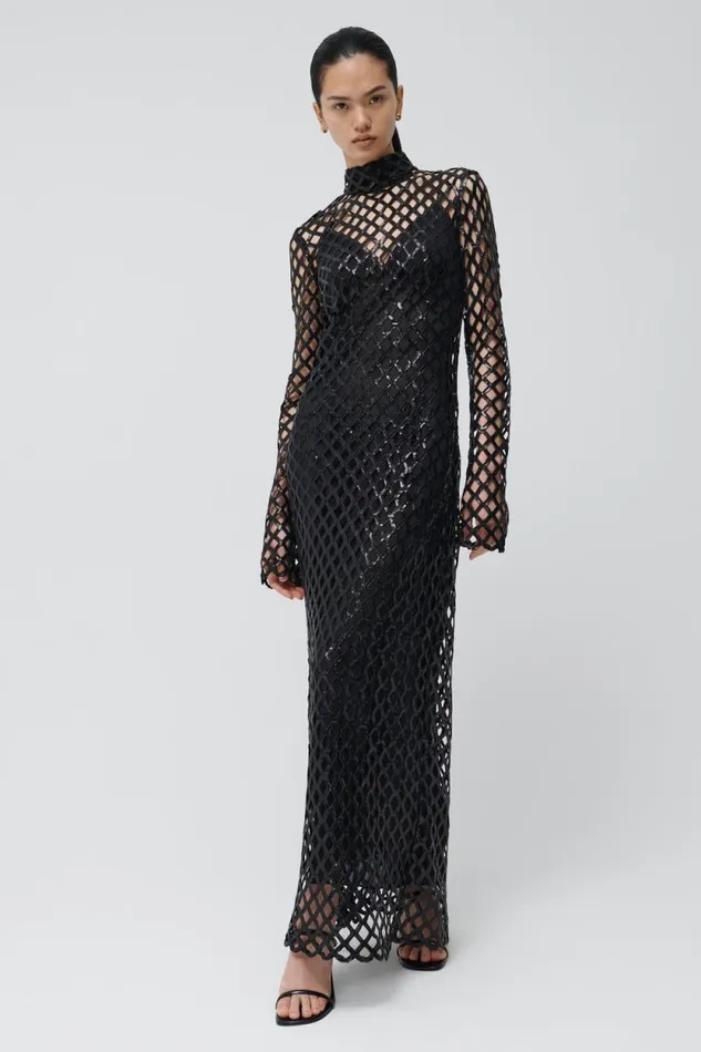 Women Dresses and Jumpsuits Jonathan Simkhai Ainaz Dress Black Long Sleeve Dress Women Dresses and Jumpsuits Jonathan Simkhai Ainaz Dress Black Long Sleeve Dress