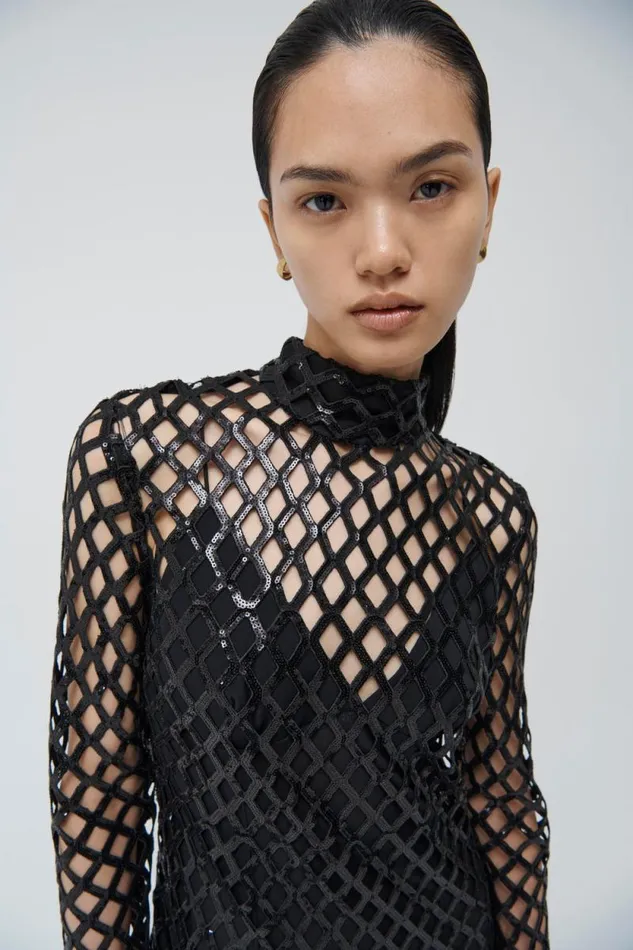 Women Dresses and Jumpsuits Jonathan Simkhai Ainaz Dress Black Long Sleeve Dress Women Dresses and Jumpsuits Jonathan Simkhai Ainaz Dress Black Long Sleeve Dress