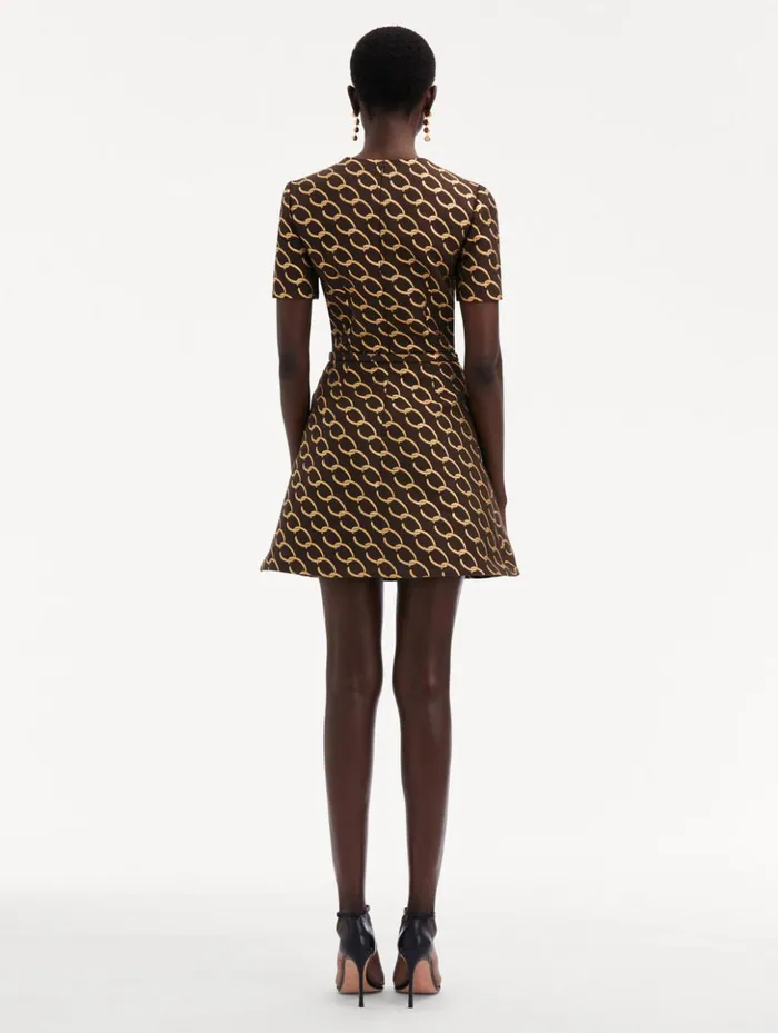 Women Dresses Oscar De La Renta Oscar ChainLink Jacquard Dress Cafe Gold Women Dresses Oscar De La Renta Oscar ChainLink Jacquard Dress Cafe Gold