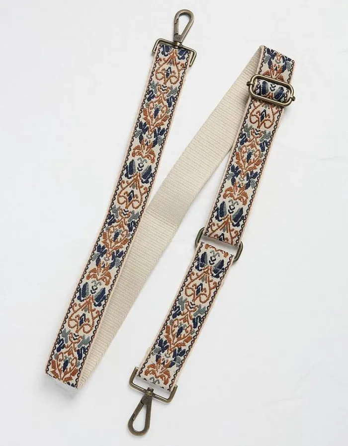 Women FatFace Bags and Wallets Floral Embroidered Bag Strap Ivory