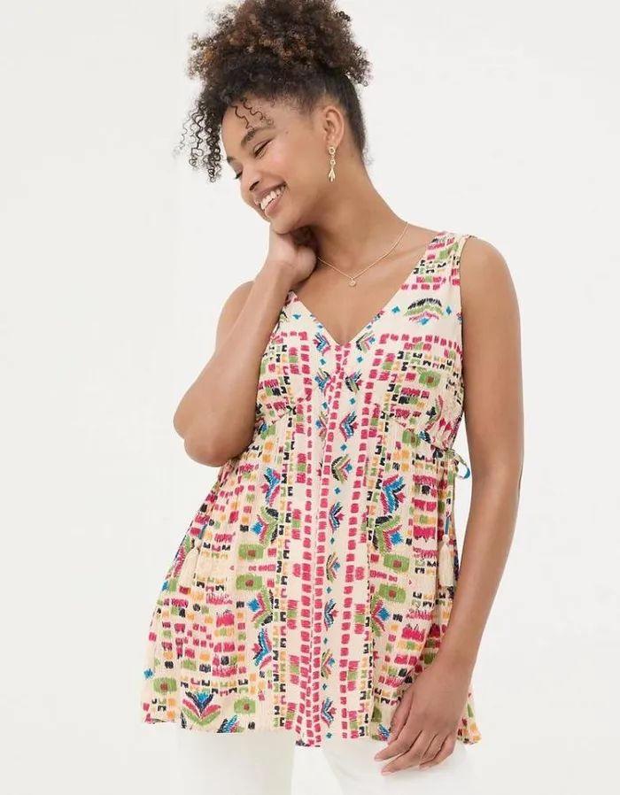 Women FatFace Tops and TShirts Charlie Trail Marks Cami Multi