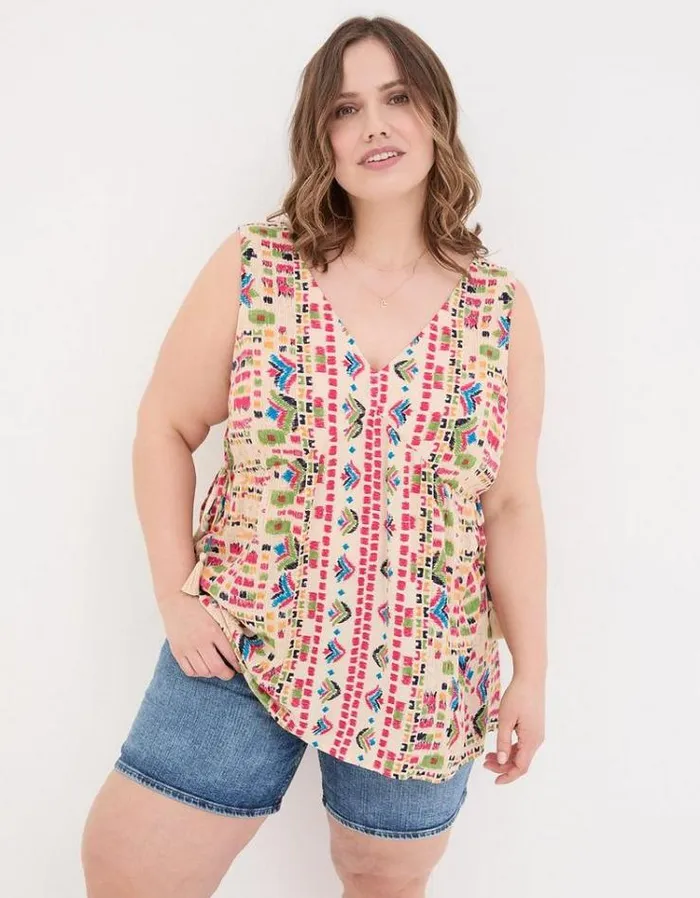 Women FatFace Tops and TShirts Charlie Trail Marks Cami Multi