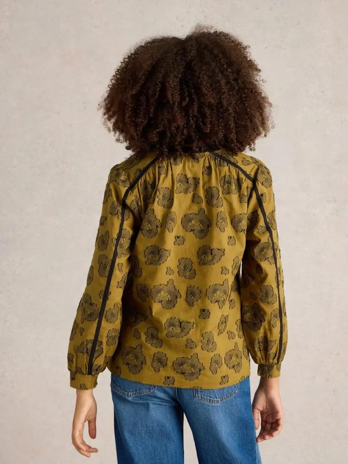 Women Fawn Jacquard Top Green Multi White Stuff Shirts and Blouses Women Fawn Jacquard Top Green Multi White Stuff Shirts and Blouses