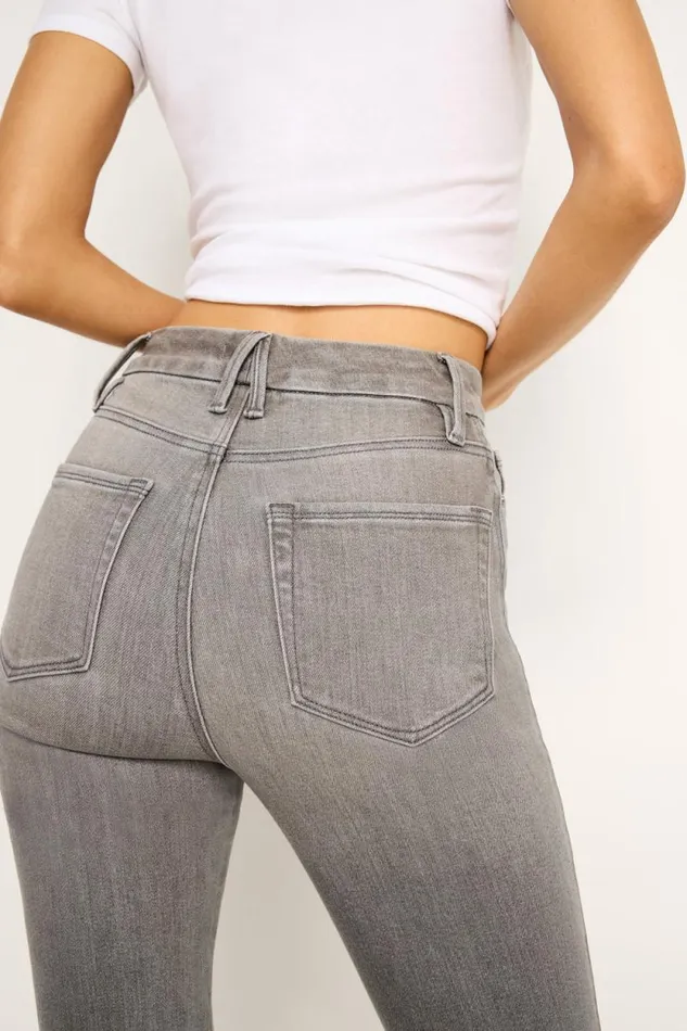 Women GOOD AMERICAN Jeans GOOD CURVE STRAIGHT LIGHT COMPRESSIONJEANS Black336