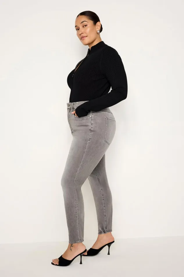 Women GOOD AMERICAN Jeans GOOD LEGS SKINNY LIGHT COMPRESSIONJEANS Black336