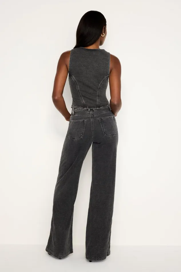 Women GOOD AMERICAN Pants JEANIUS GOOD SKATESWEATPANTS Black322
