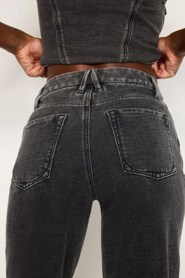 Women GOOD AMERICAN Pants JEANIUS GOOD SKATESWEATPANTS Black322