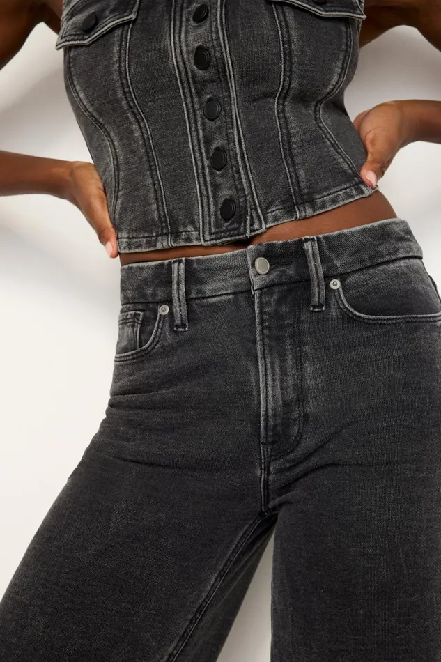 Women GOOD AMERICAN Pants JEANIUS GOOD SKATESWEATPANTS Black322