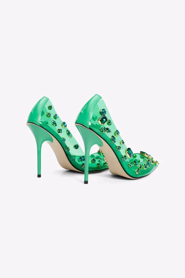 Women GOOD AMERICAN Shoes DIAMONDS FOREVERHEEL Summer Green002