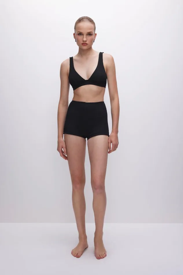 Women GOOD AMERICAN Swim ALWAYS FITS SUPPORT BIKINITOP Black001