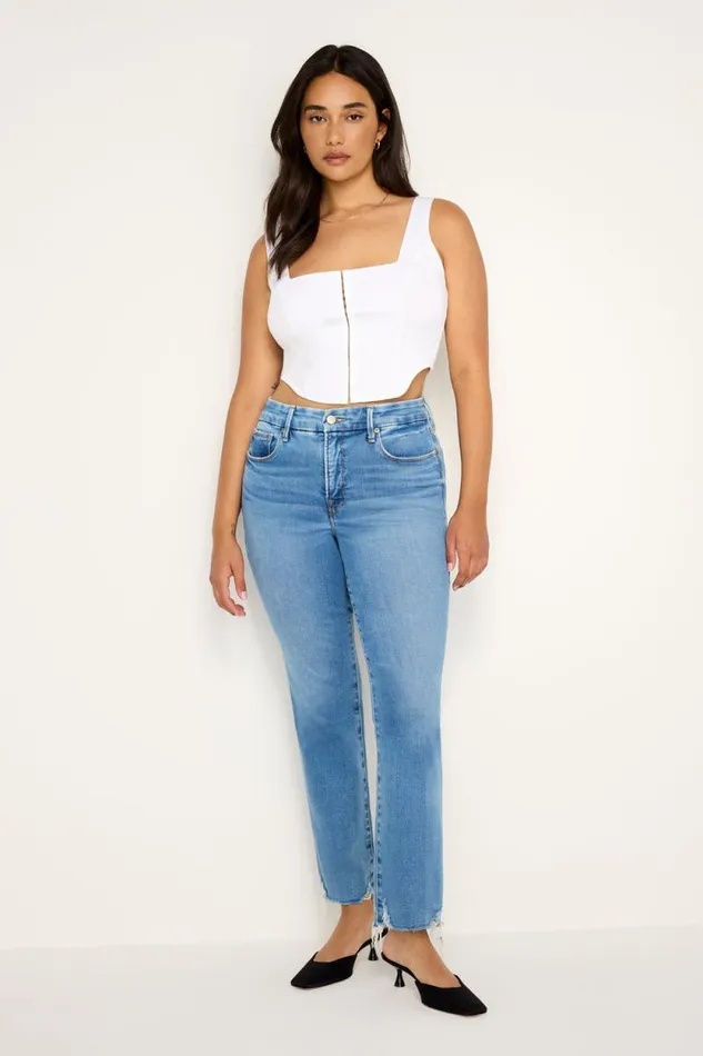 Women GOOD AMERICAN Tops POPLINBUSTIER White001
